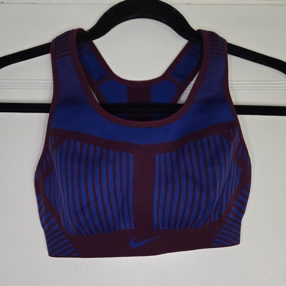 Nike FE/NOM Flyknit Sports Bra Womens High Support Black AJ4047